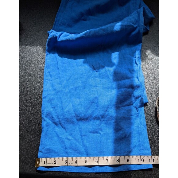 J. Crew Women's Pants Blue Wide Leg Pleated Elastic Back Linen Blend Size 6 - Picture 7 of 12